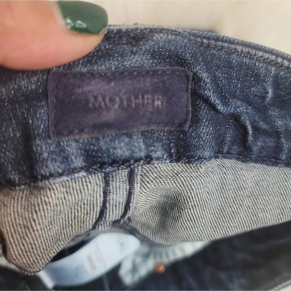 MOTHER LOOKER STRIPE ANKLE HERE KITTY GLITTER RACER SKINNY JEANS 26 - Picture 10 of 12